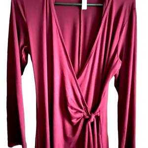 Sexy Burgundy‎ wrap dress